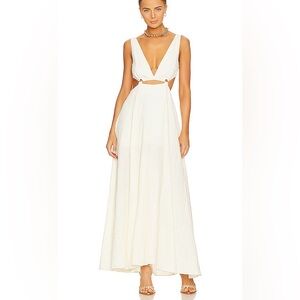 Significant Other | Dresses | Significant Other Lana Maxi Dress In Butter  Yellow Backless Draped Flowy Gown | Poshmark